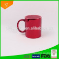 metalic ceramic coffee mug with decal,11oz standard silver mug